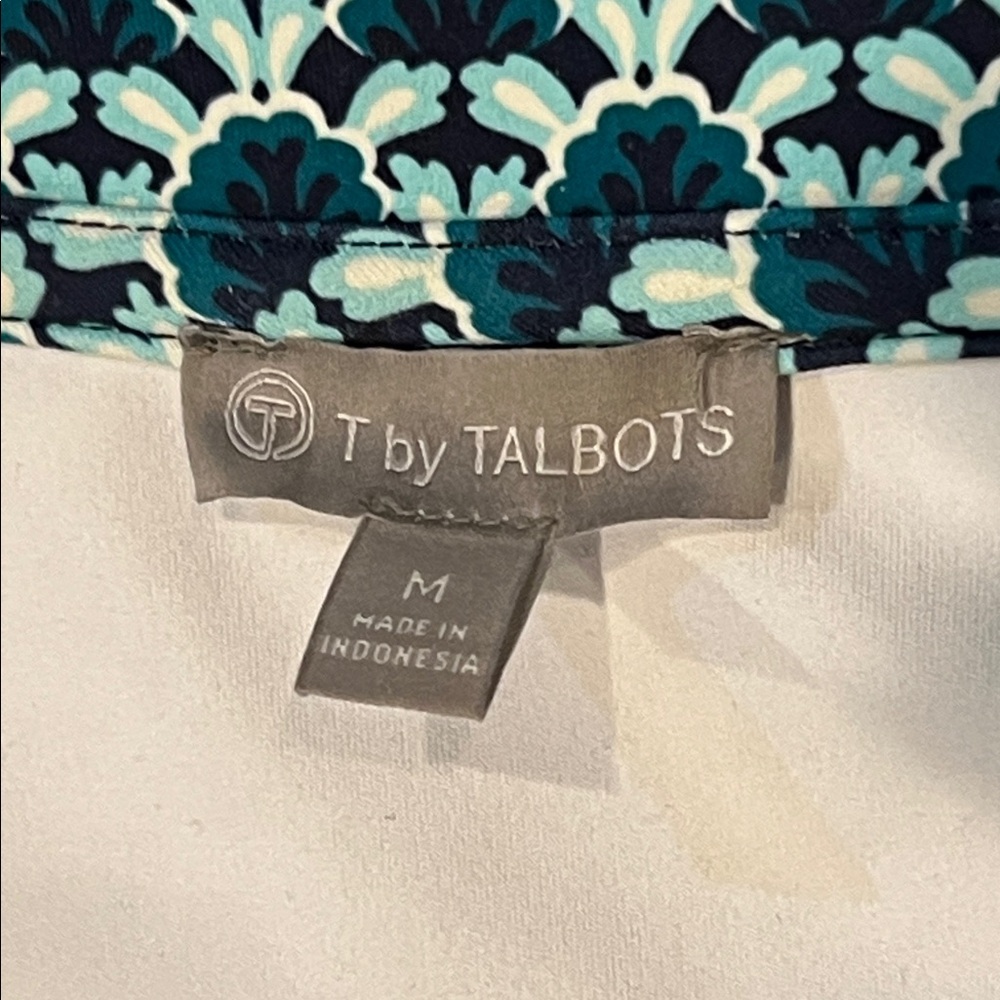 T by Talbots OUT & ABOUT HALF-ZIP PULLOVER - FASCINATING SCALLOP Sz M Sporty - Picture 9 of 13